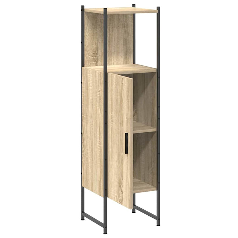 vidaXL Fürdőszoba Székény tárolóval Bézs 33 x 33 x 120.5 cm Faanyag