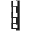vidaXL Könyvszekrény 5 szintes 50 x 50 x 179 cm Fekete tölgy