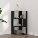 vidaXL Könyvszekrény 3 szintes 50 x 50 x102 cm Fekete tölgy