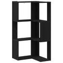 vidaXL Könyvszekrény 3 szintes 50 x 50 x102 cm Fekete tölgy