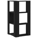 vidaXL Könyvszekrény 3 szintes 50 x 50 x102 cm Fekete tölgy