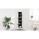 vidaXL Fali Sarok Polc polcokkal Fekete tölgy 36,5 x 36,5 x 140 cm