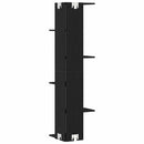 vidaXL Fal Polc polcokkal Musta tammi 36.5 x 36.5 x 140 cm Faanyag