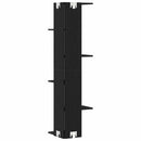 vidaXL Fali Sarok Polc polcokkal Fekete tölgy 36,5 x 36,5 x 140 cm