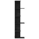 vidaXL Fali Sarok Polc polcokkal Fekete tölgy 36,5 x 36,5 x 140 cm