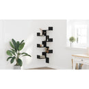 vidaXL Fali Sarok Polc polcokkal Fekete tölgy 45 x 45 x 147 cm