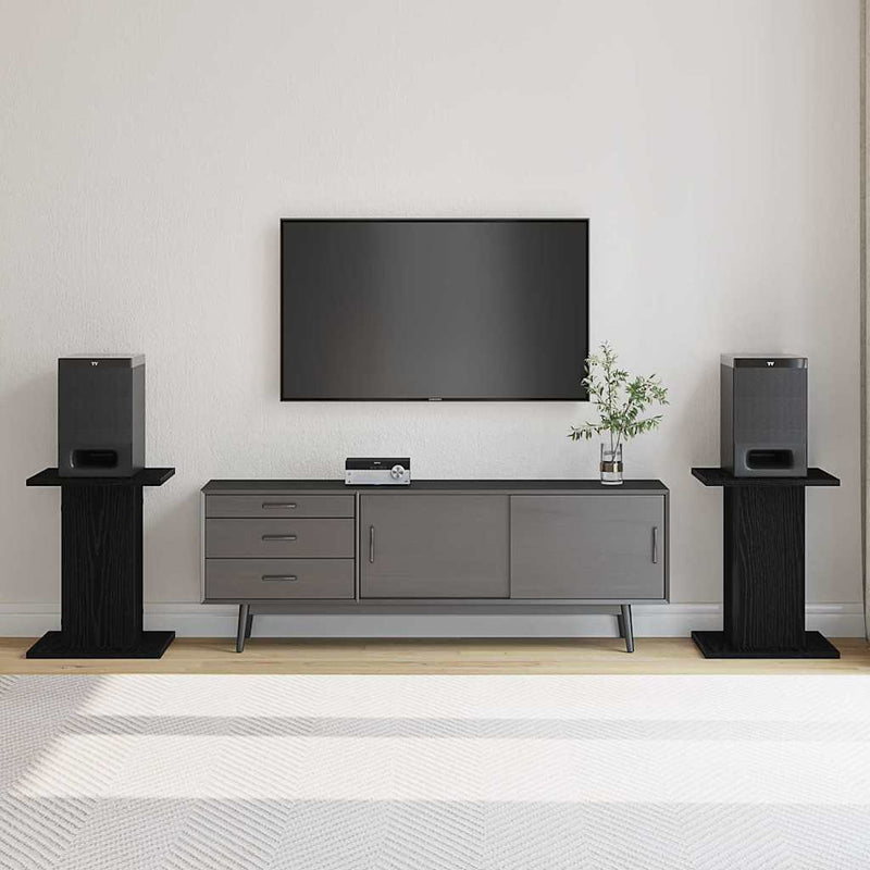 vidaXL Hangszóró állványok 2 pcs Fekete tölgy 30 x 30 x 40 cm Faanyag