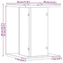 vidaXL Hangszóró állványok 2 pcs Fekete tölgy 30 x 30 x 40 cm Faanyag