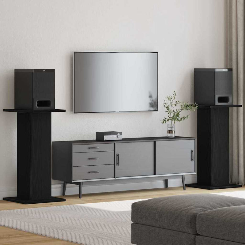 vidaXL Hangszóró állványok 2 pcs Musta tammi 30 x 30 x 60 cm Faanyag