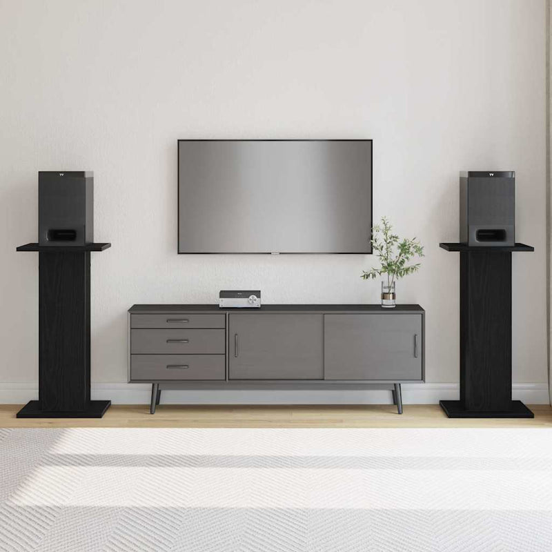 vidaXL Hangszóró állványok 2 pcs Musta tammi 30 x 30 x 60 cm Faanyag