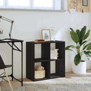 vidaXL Könyvespolc Musta tammi 68,5 x 32 x 68,5 cm Faanyag