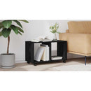 vidaXL Végasztal polcokkal Fekete tölgy 72 x 33 x 42,5 cm Faanyag