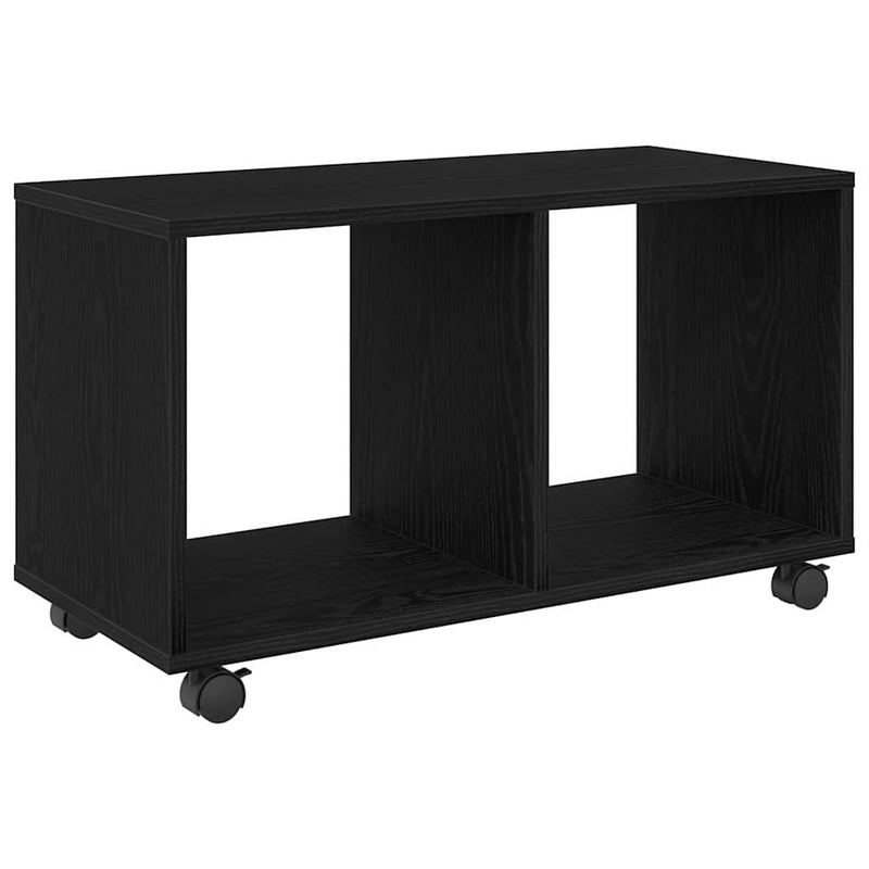 vidaXL Végasztal polcokkal Musta tammi 72 x 33 x 42.5 cm Faanyag