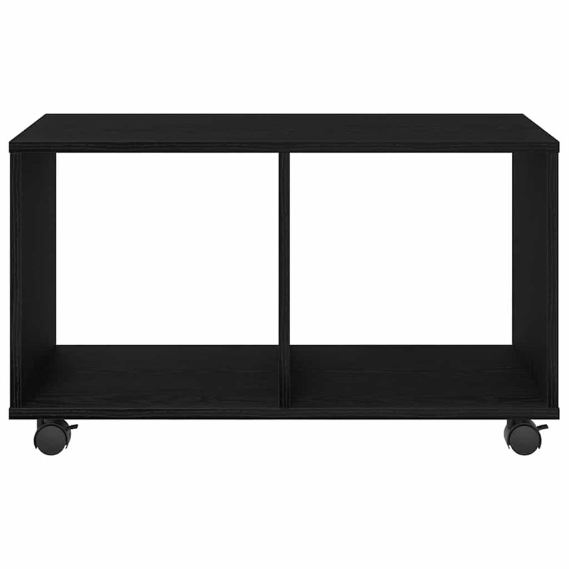 vidaXL Végasztal polcokkal Musta tammi 72 x 33 x 42.5 cm Faanyag