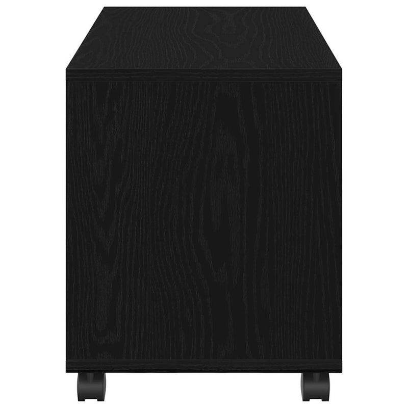 vidaXL Végasztal polcokkal Musta tammi 72 x 33 x 42.5 cm Faanyag