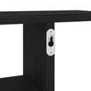 vidaXL 2 db fekete tölgyfa fali polc 38 x 12 x 38 cm redőnyfa