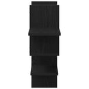 vidaXL fekete tölgyfa fali polc 124,5 x 18 x 60,5 cm
