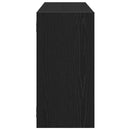 vidaXL fekete tölgyfa fali polc 100 x 25 x 50 cm