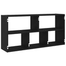 vidaXL fekete tölgyfa fali polc 100 x 25 x 50 cm