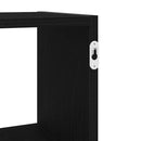 vidaXL fekete tölgyfa fali polc 100 x 25 x 50 cm