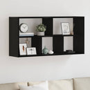 vidaXL fekete tölgyfa fali polc 100 x 25 x 50 cm