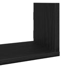 vidaXL 3 db fekete tölgyfa fali polc 58 x 18 x 18 cm