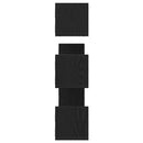 vidaXL 3 db fekete tölgyfa fali polc 80 x 18 x 18 cm