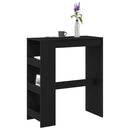 vidaXL fekete tölgyfa bárasztal állványokkal 90 x 40 x 103,5 cm