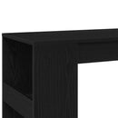 vidaXL fekete tölgyfa bárasztal állványokkal 90 x 40 x 103,5 cm