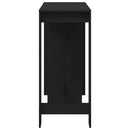 vidaXL Bárasztal polcokkal Fekete tölgy 124 x 46 x 103.5 cm Faanyag