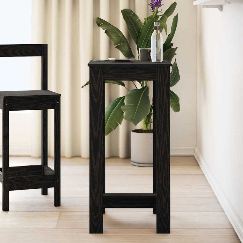 vidaXL Bárasztal Fekete tölgy 51 x 50 x 103.5 cm Faanyag