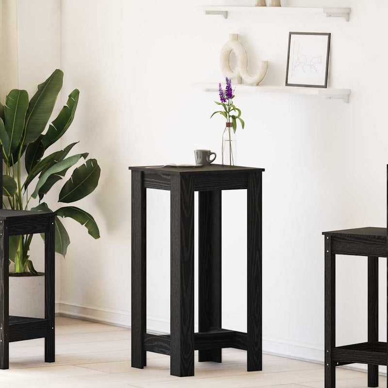 vidaXL Bárasztal Fekete tölgy 51 x 50 x 103.5 cm Faanyag