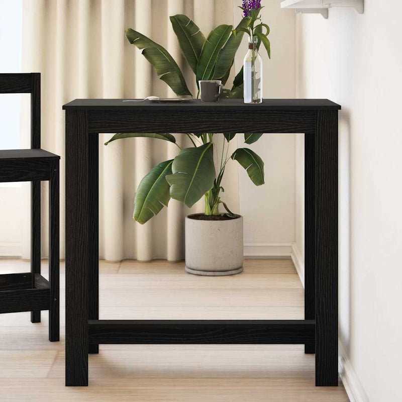 vidaXL Bárasztal Fekete tölgy 102 x 50 x 103.5 cm Faanyag