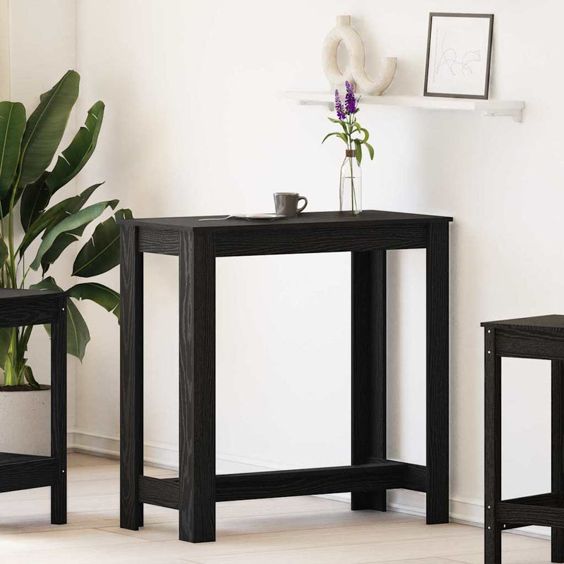 vidaXL Bárasztal Fekete tölgy 102 x 50 x 103.5 cm Faanyag