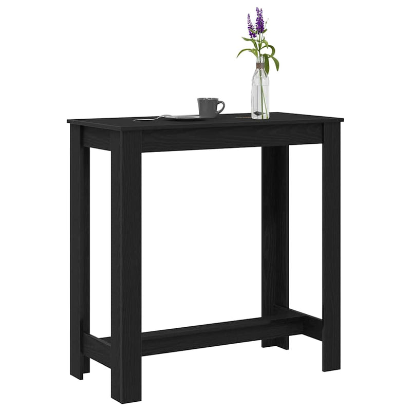 vidaXL Bárasztal Fekete tölgy 102 x 50 x 103.5 cm Faanyag