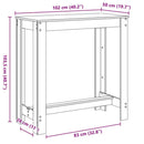 vidaXL Bárasztal Fekete tölgy 102 x 50 x 103.5 cm Faanyag