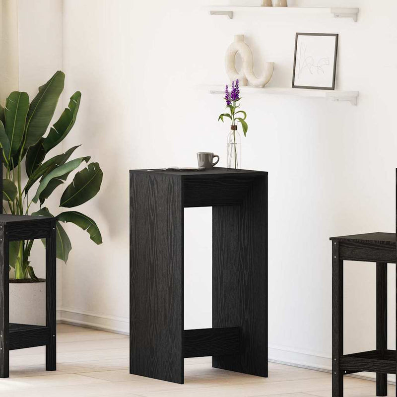 vidaXL Bárasztal Fekete tölgy 51 x 50 x 103.5 cm Faanyag