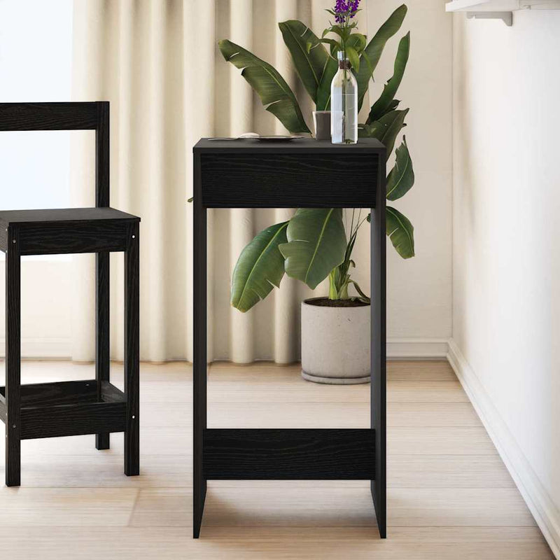 vidaXL Bárasztal Fekete tölgy 51 x 50 x 103.5 cm Faanyag