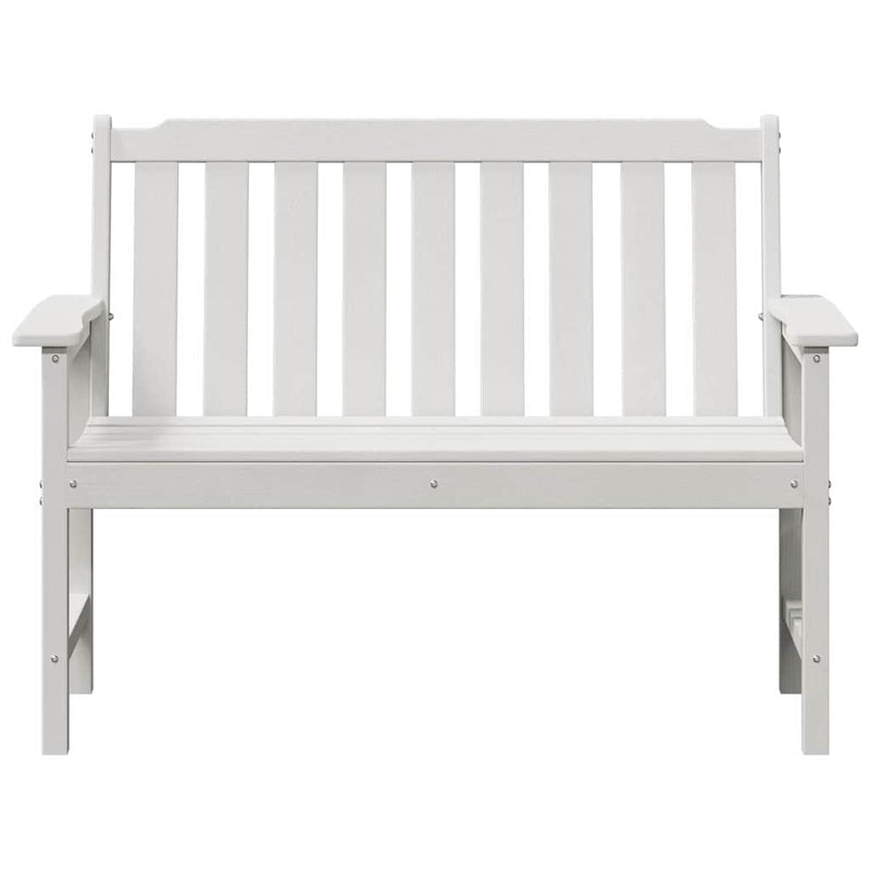 vidaXL Kerti pad párnával Fehér 120 x 59 x 88cm HDPE