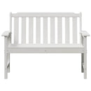 vidaXL Kerti pad Fehér 120 x 59 x 88 cm HDPE