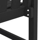 vidaXL Kerti pad párnával Fekete 120 x 59 x 88cm HDPE