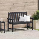 vidaXL Kerti pad Fekete 120 x 59 x 88 cm HDPE