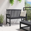 vidaXL Kerti pad Fekete 120 x 59 x 88 cm HDPE
