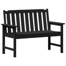 vidaXL Kerti pad párnával Fekete 120 x 59 x 88cm HDPE