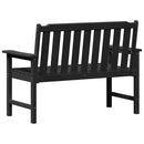 vidaXL Kerti pad Fekete 120 x 59 x 88 cm HDPE