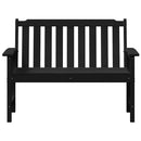 vidaXL Kerti pad Fekete 120 x 59 x 88 cm HDPE