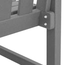 vidaXL Kerti pad párnával Világosszürke 120 x 59 x 88cm HDPE