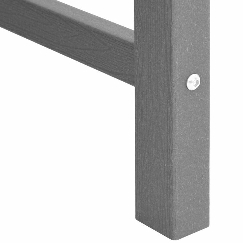 vidaXL Kerti pad párnával Világosszürke 120 x 59 x 88cm HDPE