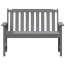 vidaXL Kerti pad Világosszürke 120 x 59 x 88 cm HDPE