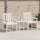 vidaXL Kerti étkezőszék 2 pcs Fehér 65,5 x 59 x 88 cm HDPE